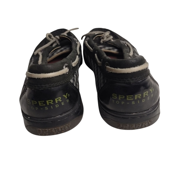 Sperry Top Sider Women's Black Gray Gingham Angelfish Boat Shoes Size 8M - Picture 4 of 7